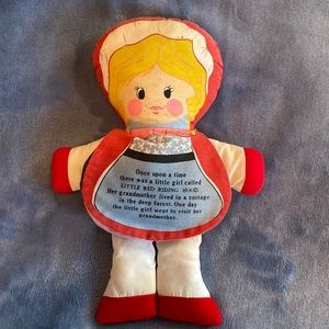 Vintage 1977 Dan-Dee Imports Little Red Riding Hood Flip Story Cloth Doll Book